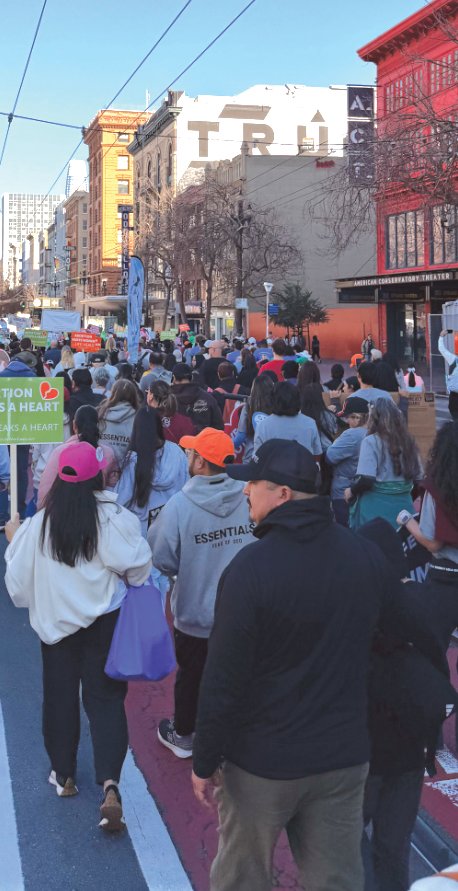 Crowds filling a San Francisco street at the Walk for Life 2026